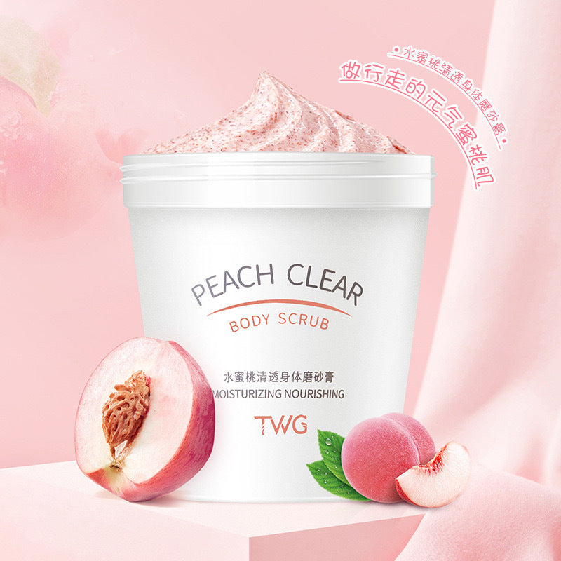 TWG Peach Body Scrub Cream Clear And Tender Skin Peach Ice Cream Scrub Cream 200g