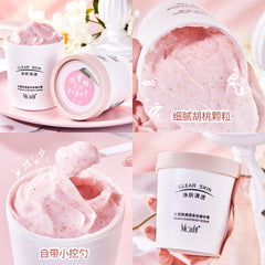 Meishi Peach Body Scrub Cream Hydrating Exfoliating Peeling Chicken Skin Rubbing Treasure Ice Cream Bath Scrub Cream